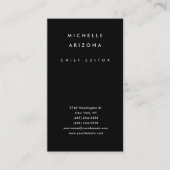 Minimalistisch Zwart Professioneel Modern Visitekaartje (Voorkant)
