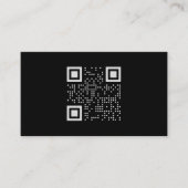 Minimalistisch zwart QR-Visitekaartje Visitekaartje (Voorkant)
