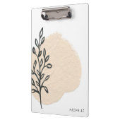 Minimalistisch zwart roomvormig klembord (Links)