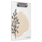 Minimalistisch zwart roomvormig klembord (Rechts)