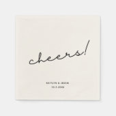 Minimalistisch zwart Script aangepaste keurmerken  Servet (Voorkant)