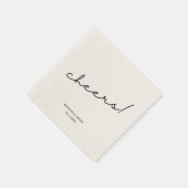 Minimalistisch zwart Script aangepaste keurmerken  Servet (Hoek)