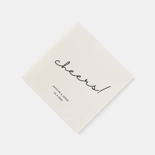 Minimalistisch zwart Script aangepaste keurmerken  Servet (Hoek)