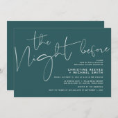 Minimalistisch zwart-Script bruiloft-repetitie voo Kaart (Voorkant / Achterkant)