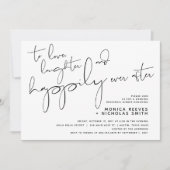 Minimalistisch zwart-Script bruiloft repetitief av Kaart (Voorkant)