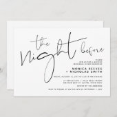 Minimalistisch zwart-Script bruiloft repetitief av Kaart (Voorkant / Achterkant)