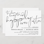 Minimalistisch zwart-Script bruiloft repetitief av Kaart (Voorkant / Achterkant)