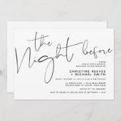 Minimalistisch zwart-Script bruiloft repetitief av Kaart (Voorkant / Achterkant)