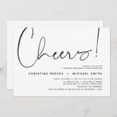 Minimalistisch zwart-Script bruiloft repetitief av Kaart (Voorkant / Achterkant)