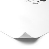 Minimalistisch zwart script bruiloft welkom Poster (Hoek)