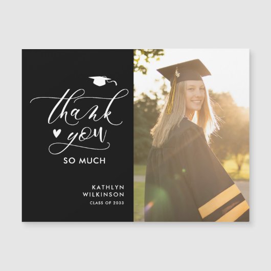 Minimalistisch zwart-Script foto-Afstuderen - Hart (Voorkant)