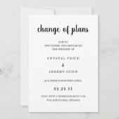 Minimalistisch zwart script handschrift foto-bruil aankondiging (Achterkant)