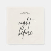 Minimalistisch zwart Script-nacht voor repetitie Servet (Voorkant)