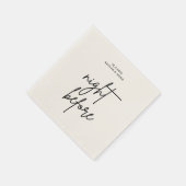 Minimalistisch zwart Script-nacht voor repetitie Servet (Hoek)