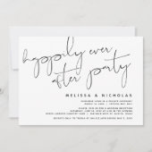 Minimalistisch zwart script, weddenschap-elopement kaart (Voorkant)