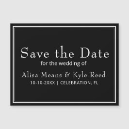 Minimalistisch Zwart Sla de datummagneet op