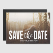 Minimalistisch zwart sparen de Datum Foto (Voorkant / Achterkant)