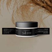 Minimalistisch zwart suiker scrub lotion 4 oz potj