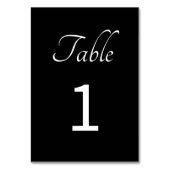 Minimalistisch: Zwart Tafelnummer (Voorkant)