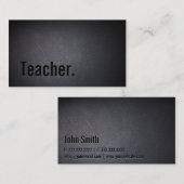 Minimalistisch zwart-tandleraar visitekaartje (Voorkant / Achterkant)