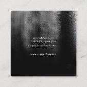 Minimalistisch zwart textuur vierkant visitekaartj vierkante visitekaartje (Achterkant)