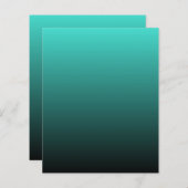 Minimalistisch zwart turquoise-papier (Voorkant / Achterkant)