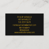 minimalistisch zwart Visitekaartje (Achterkant)