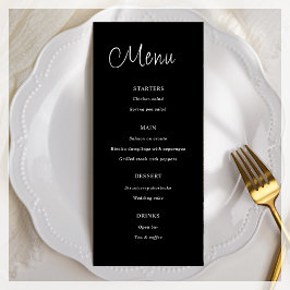 minimalistisch zwart | Wedding Flat Menu