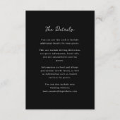 minimalistisch zwart | Wedding Guest Details Informatiekaartje (Voorkant)