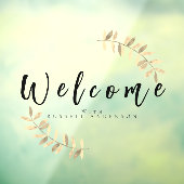 Minimalistisch zwart welkom raamsticker (Vel 3)