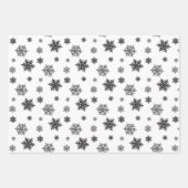 Minimalistisch zwart whisky Snowflake Patroon Inpakpapier Vel (Voorkant 2)