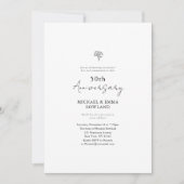 Minimalistisch zwart-wit 50ste bruiloft Jubileum Kaart (Voorkant)