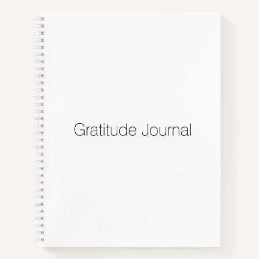 Minimalistisch zwart-wit aangepast breedtegraad Jo Notitieboek (Voorkant)