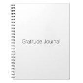 Minimalistisch zwart-wit aangepast dankbaarheidsjo notitieboek (Voorkant)