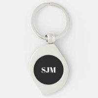 Minimalistisch zwart-wit Aangepast monogram initia