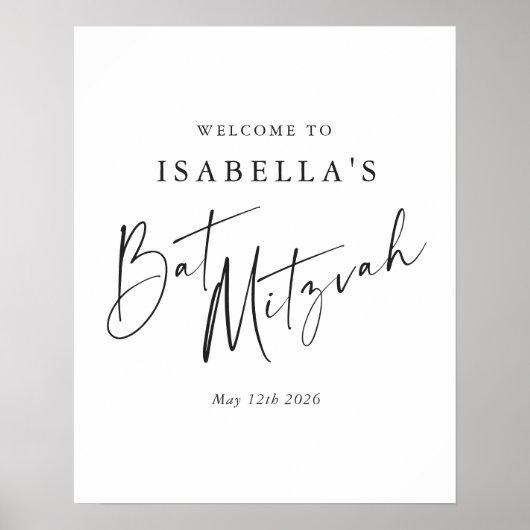 Minimalistisch zwart-wit - Aangepaste tas van Mitz Poster (Voorkant)