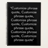 Minimalistisch zwart wit aangepaste tekst citaat m planner (Voorkant)
