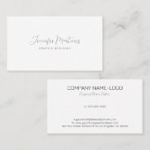 Minimalistisch zwart-wit aangepaste typografie visitekaartje (Voorkant / Achterkant)