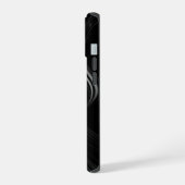 Minimalistisch zwart-wit Abstract | Jouw tekst toe iPhone 15 Case (Linkerkant)