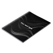 Minimalistisch zwart-wit Abstract | Jouw tekst toe Notitieboek (Linkerzijde)