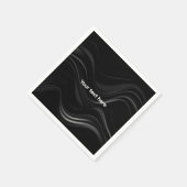 Minimalistisch zwart-wit Abstract | Jouw tekst toe Servet (Hoek)