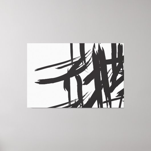 Minimalistisch Zwart-wit abstract muurkunst Canvas Afdruk (Voorkant)