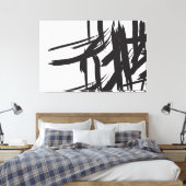 Minimalistisch Zwart-wit abstract muurkunst Canvas Afdruk (Insitu (Slaapkamer))