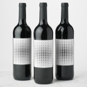 Minimalistisch zwart-wit abstract ontwerp wijn etiket (Flessen)