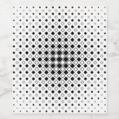 Minimalistisch zwart-wit abstract ontwerp wijn etiket (Enkel label)