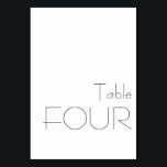 Minimalistisch zwart-wit, afgespeelde Typografie F Kaart<br><div class="desc">Modern minimalistisch zwart-wit,  terwijl je tatoeage met vier tabelnummers hebt</div>