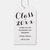 Minimalistisch zwart-wit Afstuderen Cadeaulabel (Voorkant)