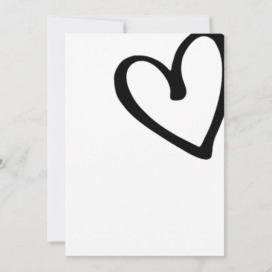 Minimalistisch zwart-wit Baby shower Kaart (Achterkant)