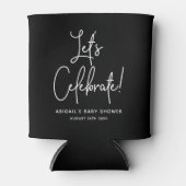 Minimalistisch zwart-wit Baby shower Koelbox Blikjeskoeler (Voorkant)