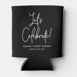 Minimalistisch zwart-wit Baby shower Koelbox Blikjeskoeler